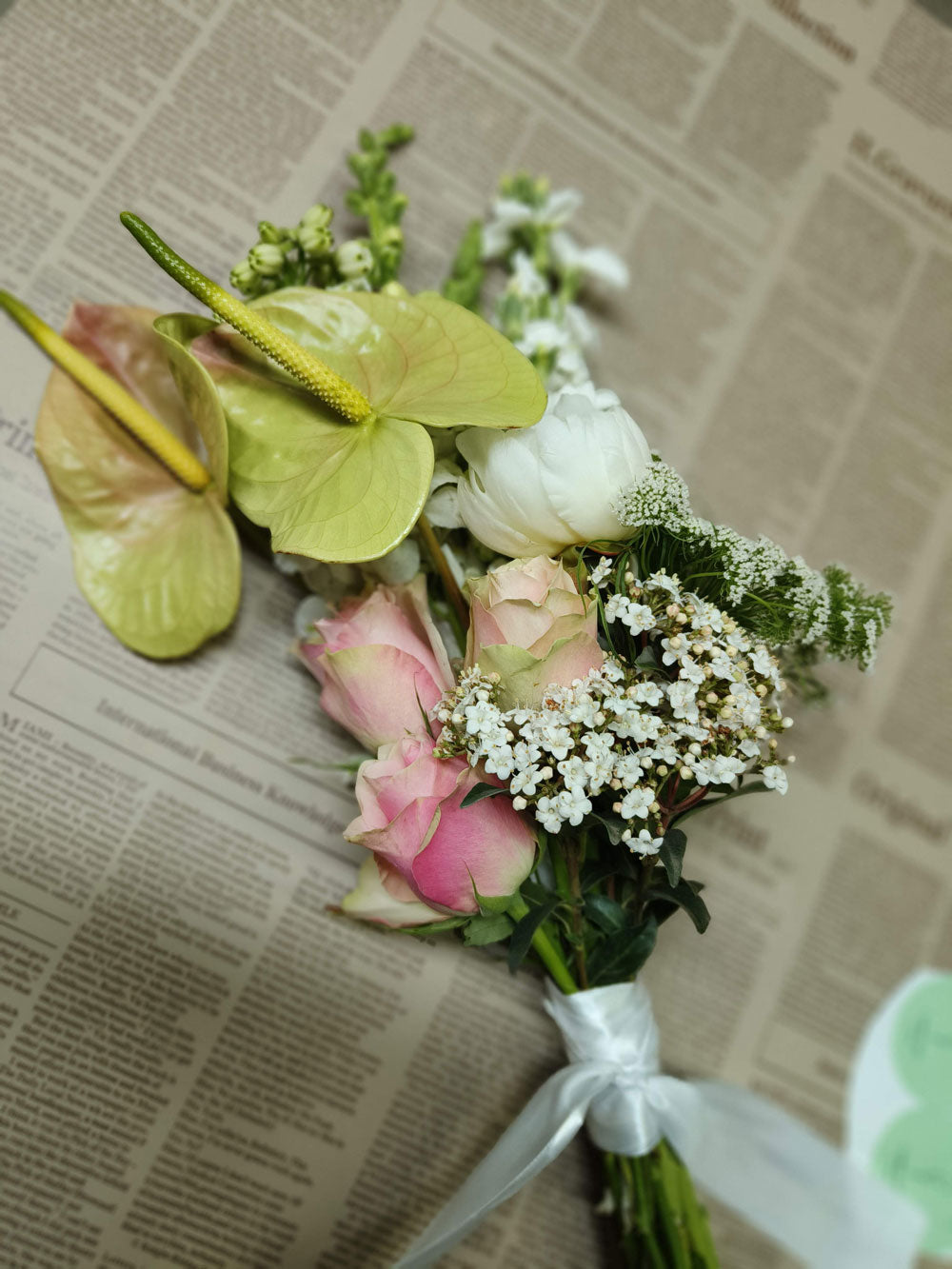 זר כלה סחלב ואנטוריום