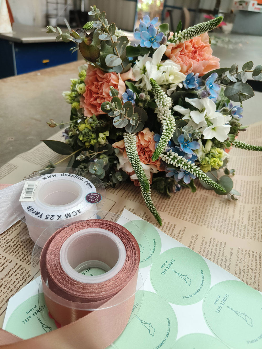 זר כלה צבעי פסטל