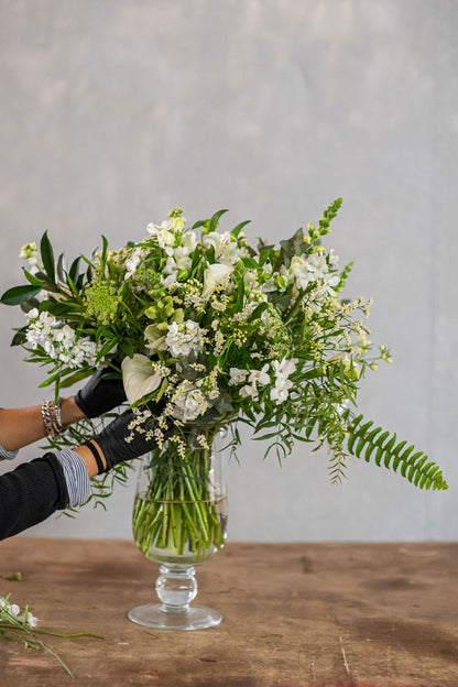 White is the new black bouquet